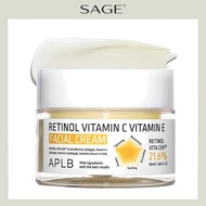 [APLB] Retinol Vitamin C Vitamin E Facial Cream 55ml 1pc Face Moisturizer Texture Care Daily Skincar