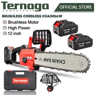 Ternaga 12 inch Brushless Cordless Chainsaw Portable Heavy Duty Electric Chainsaw High Power Battery