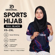 [XS-2XL] DSSARZAL Tudung Sarung Sports Hijab Sasa Original Full Black Edition - Tudung Sukan Cepat K