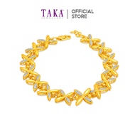 TAKA Jewellery 2-Tone Bloom Aura 916 Gold Bracelet