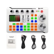 การ์ดเสียงสด F998 ไมโครโฟน โทรศัพท์มือถือ การ์ดเสียงสด คาราโอเกะ เปลี่ยนเสียง Bluetooth sound card ก