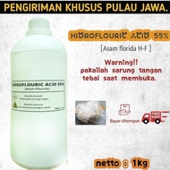 Termurah Pelebur Granit Hidroflouric Acid Asam Flourida HF 1 kg