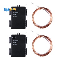 2PCS 10m 100-Lights (Four Colors) LED Light Strip 4.5V 3 X AA Batteries Waterproof Battery Holder Ca