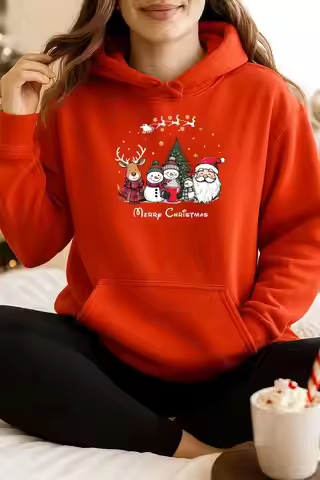 Merry Christmas Hoodie Nightmare Before Xmass Top, Reindeer, Snowman, Snowflake,santa Claus, Elf,fes