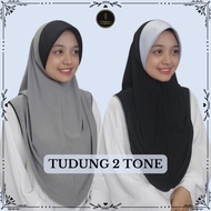 TUDUNG SARUNG 2 TONE SPORT SUKAN (SIZE: S/M) / CASUAL  INSTANT HIJAB MOSSCREPE AWNING SCUBA