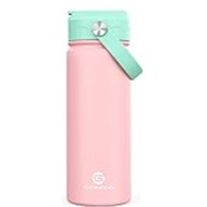 GoKEDA 18oz Kids Water Bottle, Insulated Water Bottles with Stickers, 18/8 Stainless Steel Vacuum Le
