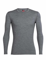 Icebreaker Base Layer Men Merino Wool 260 Tech Top - Long Sleeve Crewe - Winter Outdoor Camping Trek