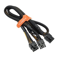 YEZriler 8 Pin PCIe Cable for Corsair PSUs, ATX CPU 8 Pin Male to Dual PCIe 8 Pin (6+2) Male Power A