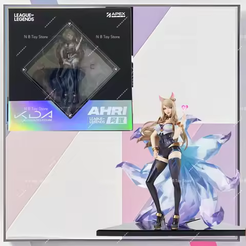 APEX Ahri LOL Zorro De Nueve Colas KDA Anime Figura De Acción Modelo Colección De Juguetes Regalo En