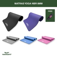 Yoga MAT 8mm YOGA MAT GYMNASTICS WANNAFIT 10MM NBR YOGA FITNESS(WFI)