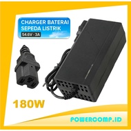 JNENCONN IEC 48V3A DC 54.6V 3A Electric Bike Battery Charger Adapter Lead-Acid Battery