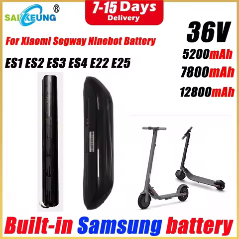 New Ninebot ES1 36V5200mAh 7800mah 12800mah Lithium Ion Battery for Ninebot Scooter ES2 ES3 ES4 E22 