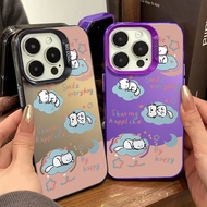 Hand Drawn Moon Sleeping Cat Phone Case Compatible for IPhone 11 12 13 14 15 Pro Max Xr X Xs Max 7/8 Plus Se2020 Hard Silicone Senior Phone Case