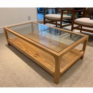 MEJA TAMU MINIMALIS - MEJA TAMU TOP KACA - COFFE TABLE JATI