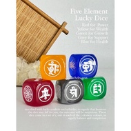 Feng Shui Five Elements Lucky Dice Display Charm Jeanchdragon