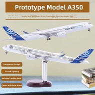 CHENXING | Clear Fuselage Simulation Assembled Model Aircraft with Wheels and Lights