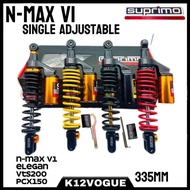 SUPRIMO NMAX V1 ELEGAN PCX150 SYM VTS200 335MM SINGLE ADJUSTABLE GAS ABSORBER