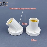 [A&B] 2Pcs Rotatable Straight Oblique E27 Bulb Holder Wall Lamps Sconces 45 Degrees Rotation Wall Li