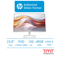 HP 524sf Monitor  23.8"  5ms  100Hz  (1920x1080) FHD  IPS Panel  HDMI & VGA  sRGB 99%  AMD FreeSync 