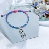 守護夢境美夢成真 捕夢網 客製化 幸運手鍊 蠶絲蠟線 純銀