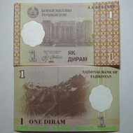 塔吉克斯坦1迪拉姆1999年全新UNC外國錢幣保真收藏紙鈔Tajikistan#紙幣#錢幣#外幣