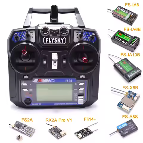 FLYSKY FS-i6 i6 2.4G 6CH AFHDS Transmitter With iA6B X6B A8S R6B iA10B RX2A Receiver Radio Controlle