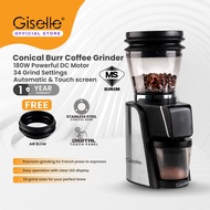 [SIRIM Certified](New Arrival) Giselle Digital Coffee Bean Grinder | Conical Burr | 34  Grind Settin