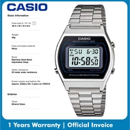 Casio VINTAGE B640WD-1AV Men Digital Retro Stainless Steel Strap Original Casual Watch