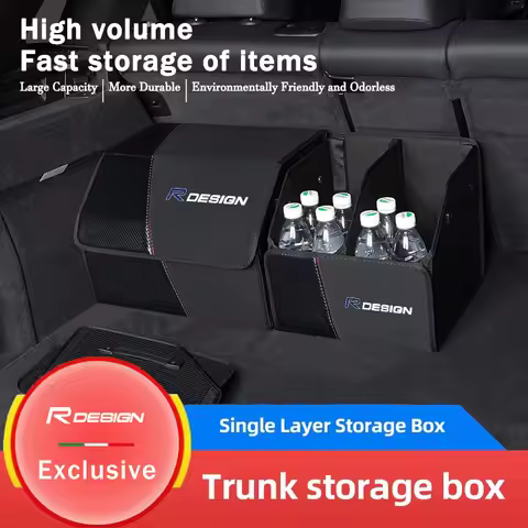 Car Large Capacity Trunk Storage Box Folding Organized Bag For Volvo Rdesign V60 V40 S60 C30 XC60 V5