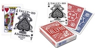 2 Decks of TALLY HO No 9 Original Fan Back Playing Cards RED and Blue