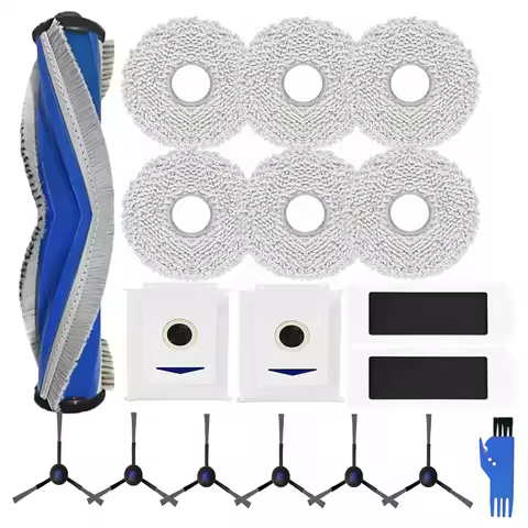 FNJK-18PCS for ECOVACS T30 PRO OMNI DDX14 / YEEDI M12 Pro+ Vacuum Replacement Parts Main Side Brush 