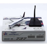 ของขวัญเครื่องบินสะสมโลหะผสม XX4978 JC Wings 1:400 เครื่องบินโบอิ้ง B737-400 ของสายการบิน Aeroflot ร