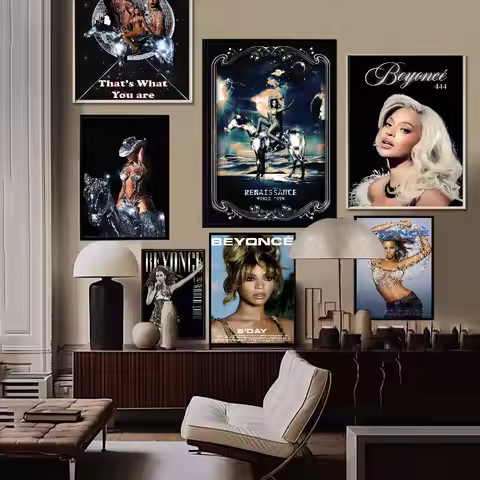 B-Beyonce Popular Singer Classic Movie Posters HD Quality Poster Wall Art Painting Study Nordic Home
