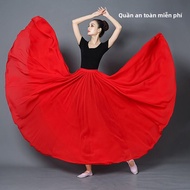 Váy Múa Cổ Điển 720 Độ Váy Dài Nửa Thân Bằng Vải Chiffon Váy Nữ Múa Xô Về Sân Khấu Bãi Biển Váy Dài