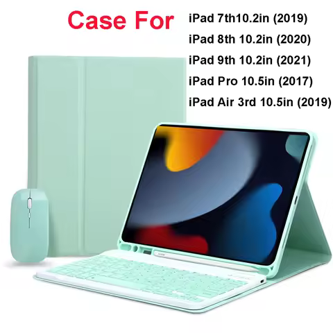 Case For iPad 7th 2019 8th 2020 9th 2021 10.2Inch Bluetooth Keyboard Cover For iPad Air 3rd Pro 10.5