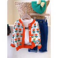 Girls' Cardigan Sweater Spring/Fall New Knitwear IOU