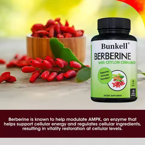 Berberine 1200mg Ceylon Cinnamon Capsules - Metabolism, Cardiovascular Health, Immune & Gastrointest
