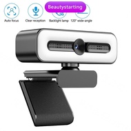 Beautylife| 4K Webcam with Light for PC/Laptop 1080P 2K HD Streaming Camera Desktop Video Conferenci