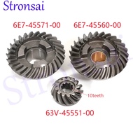 63V-45551 6E7-45560 6E7-45571 Gear Kit For Yamaha 15HP 9.9HP Outboard Motor 6E7-45560 6E7-45571 63V-