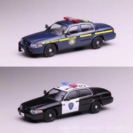 [925hot] 596 1/64 American Police Car Ford Victoria Crown CV New York State Police Alloy Car Model O