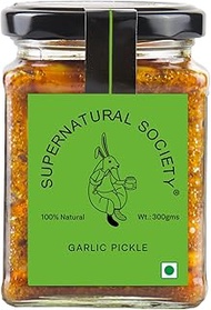 Supernatural Society - Garlic Pickle 300gm Achar | Homemade Lahsun Achar by International Chef | Tra