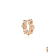 ake ake The Fierce Tree Huggies Earring - Pure Pink Rose Gold - ต่างหูเงินแท้ 925 แบบห่วงกริ๊กฮักกี