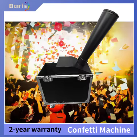 0Tax CO2 Confetti Cannon Machine DMX512 Full Color Paper Launcher Rainbow Effect Confetti Blaster Pr