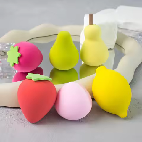 Creative Fruit Shape Soft Makeup Powder Puff Sponge Blender Beauty Egg Cosmetic Puff Soft Foundation