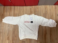 [清貨大減價：$250］Ne-net nya x Champion 驚訝貓白色長袖衞衣