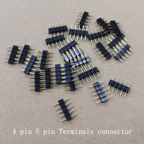 Led strip Connector 4 Pin 5 Pin RGB RGBW Terminals connector needle Male 4 Pin 5 Pin For RGB 2835 50