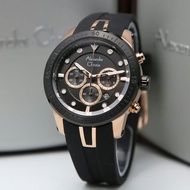 Alghani Watch Jam Tangan Pria Alexandre Christie AC 6533 MC RBRBA Men Chronograph Black Dial Black R