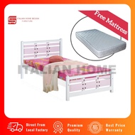 Cute Compact Sweet Melamine Platform Single Bed Frame/ Katil Kayu Budak/ Katil Murah