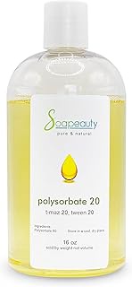 POLYSORBATE 20 T-MAZ 20, TWEEN 20 | 100% Pure Cosmetic Grade Solubilizer Surfactant & Emulsifier | S