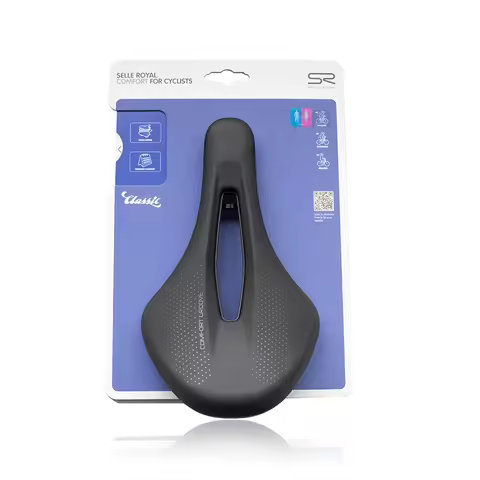 SELLE ROYAL-SRX 1221U Saddle for Grave Bike, Road MTB, Italy Cycling, Short Nose Saddle, 143mm Wide,